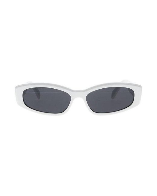 Céline Gray Sunglasses Cat Eye Full Rim, Shiny Frame And Smoke Lens Cl40252I25A