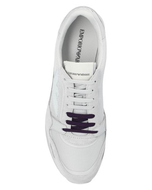 Emporio Armani White Sneakers With Logo for men