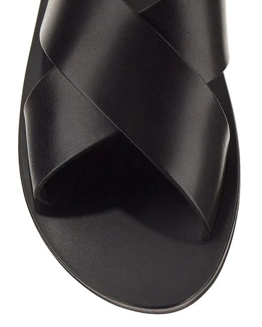 Saint Laurent Black Mojave Crisscross Sandals for men