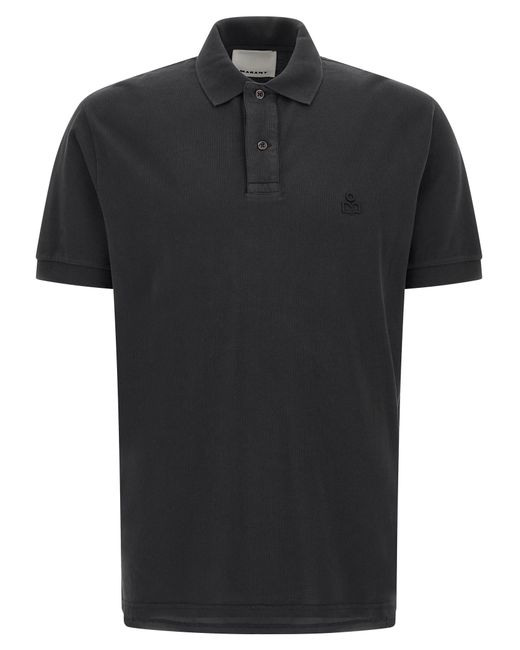 Isabel Marant Black 'Afko' Polo Shirt for men