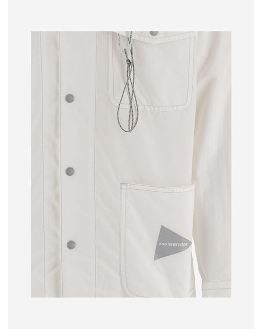 And Wander White Jacket Cotton-Blend for men