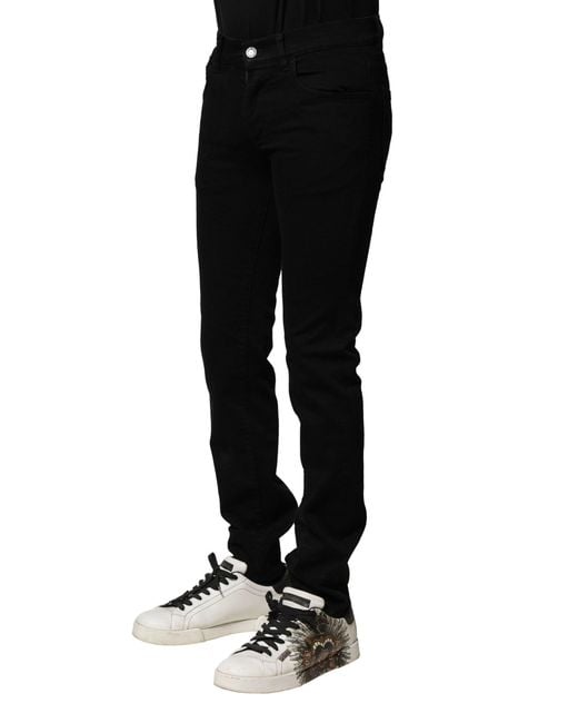 Dolce & Gabbana Black Slim Fit Jeans for men