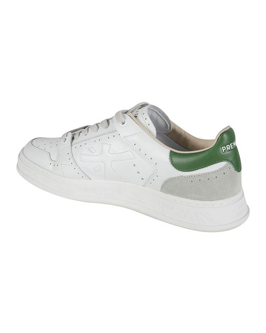 Premiata Timeless Sneakers in White/Green (White) for Men - Lyst