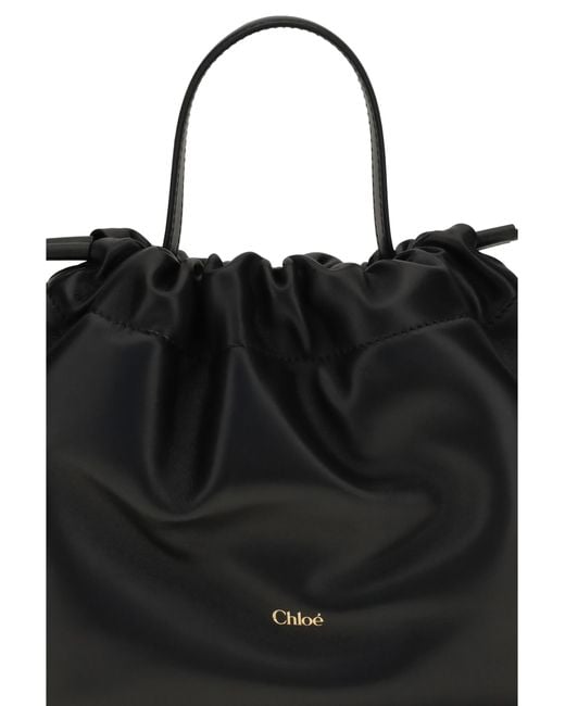 Chloé Black Icons Leather Chain Shoulder Bag Lamb Ovis Aries