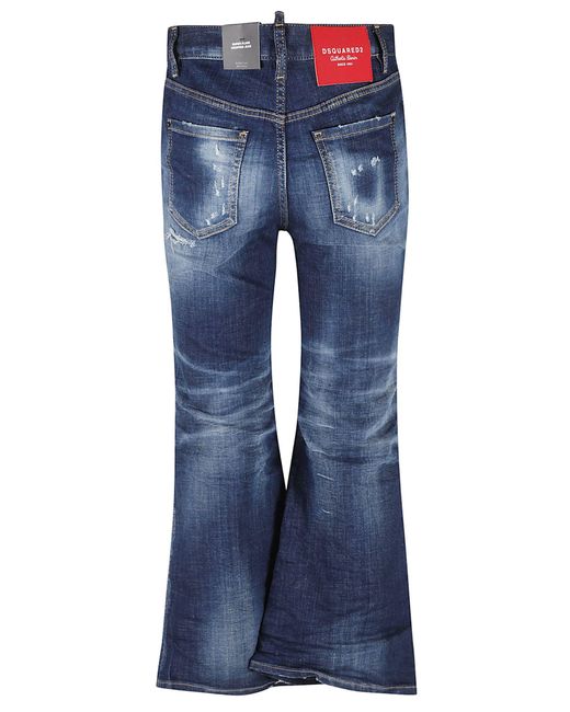 DSquared² Blue Super Flare Cropped Jeans