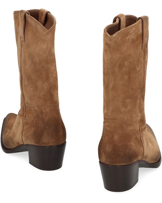 Prada Brown Suede Ankle Boots