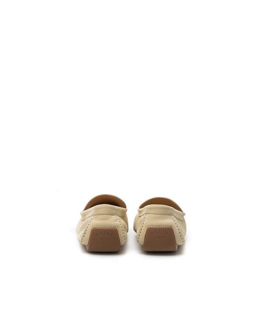 Bally Natural Leather Moccassin Shoe for men