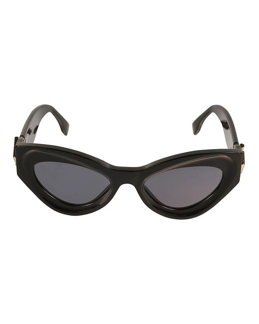 Fendi Black Cat-Eye Thick Sunglasses