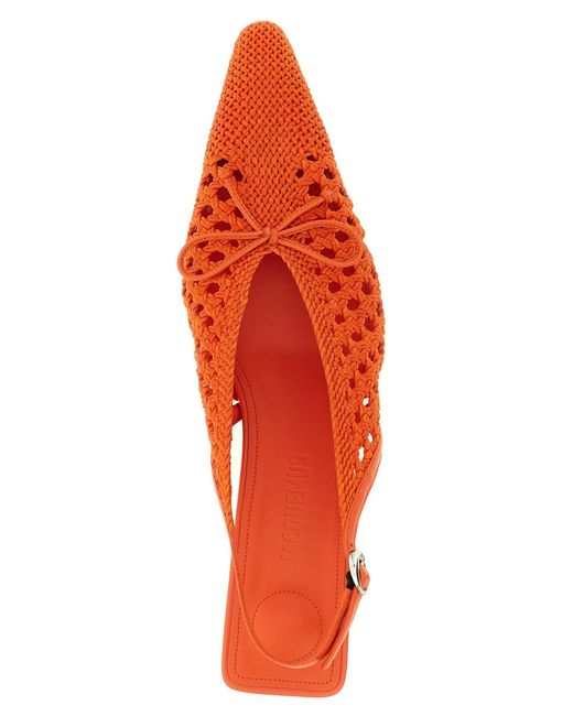 Jacquemus Red Slingback Pumps