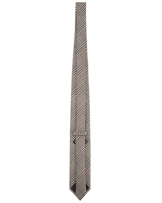 Tom Ford White Printed Silk Tie Ties & Bow for men