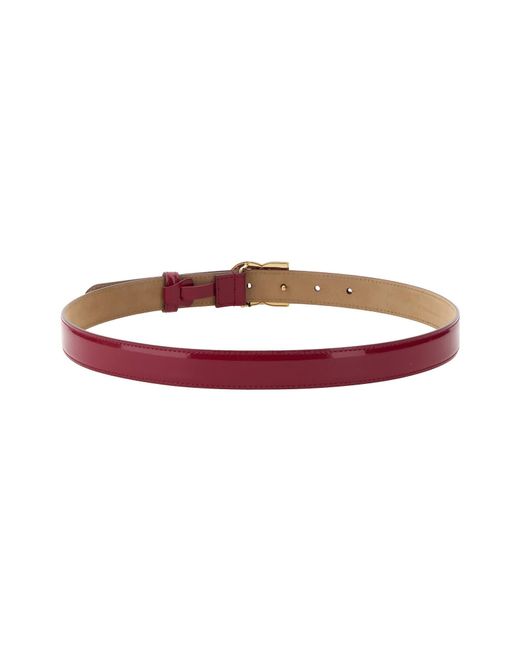 Dolce & Gabbana Belt With Logo Buckle in Red | Lyst