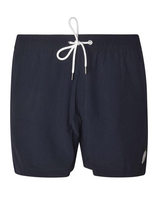 Michael Kors Blue Elastic Drawstring Waist Logo Shorts for men