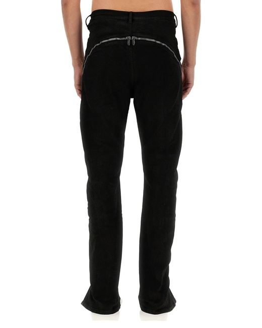 Rick Owens Black Jeans With Zip for men
