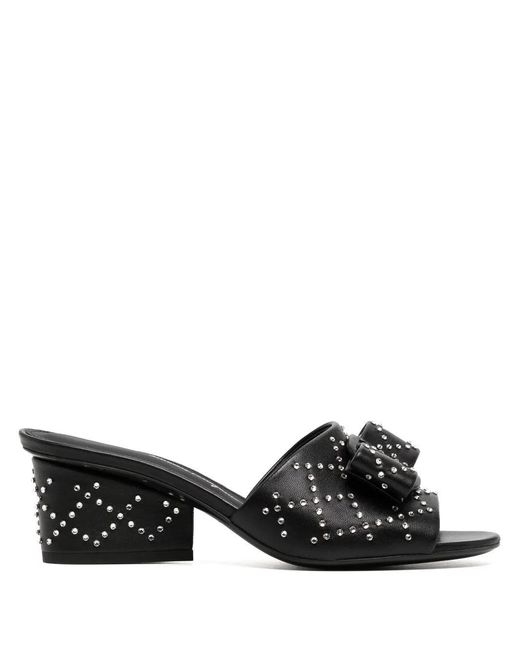 Ferragamo Black Valery 55 Sandals