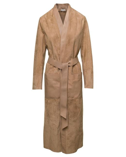 Golden Goose Deluxe Brand Natural Belted Trench Coat