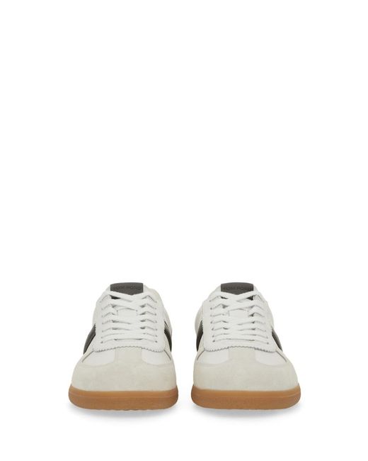 Tom Ford White Archer Sneaker Calf Leather Trainers for men