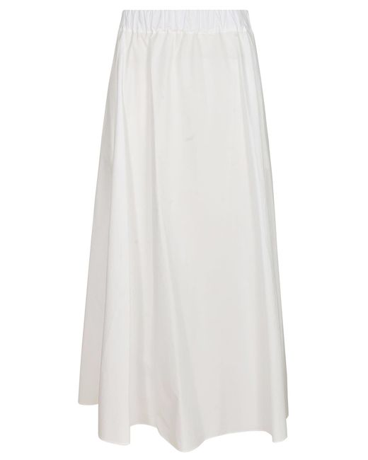 P.A.R.O.S.H. White Straight Loose Fit Skirt
