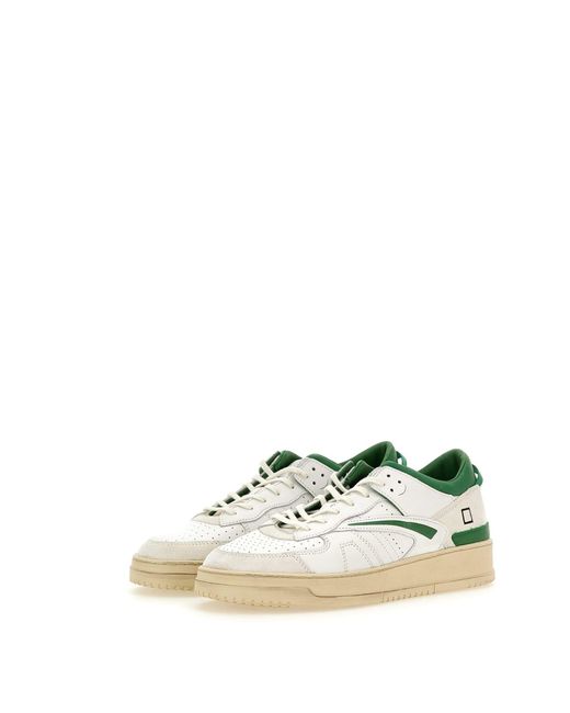 Date White Torneo Leather Sneakers for men