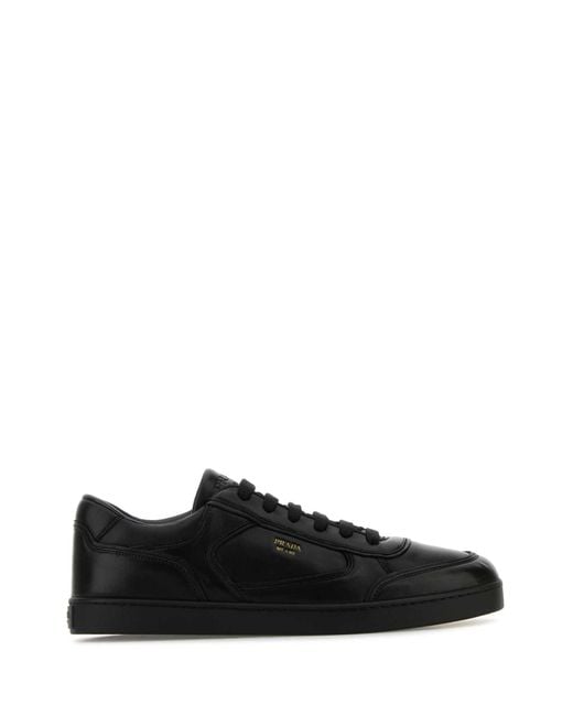 Prada Black Leather Sneakers for men