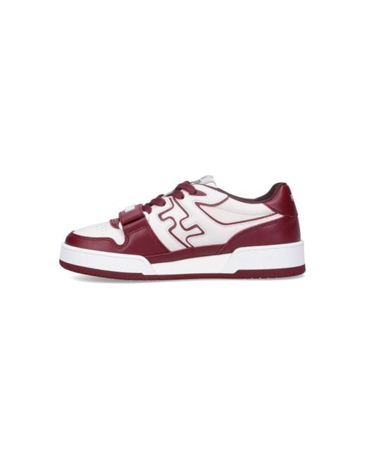 Fendi Red Match Low-Top Sneakers