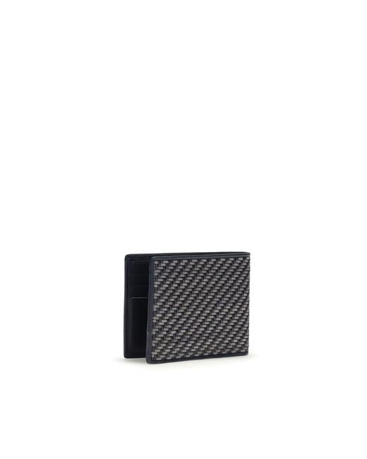 Ferragamo Gray Calf Leather Bos Taurus Wallet for men