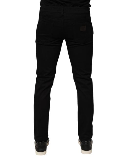 Dolce & Gabbana Black Slim Fit Jeans for men