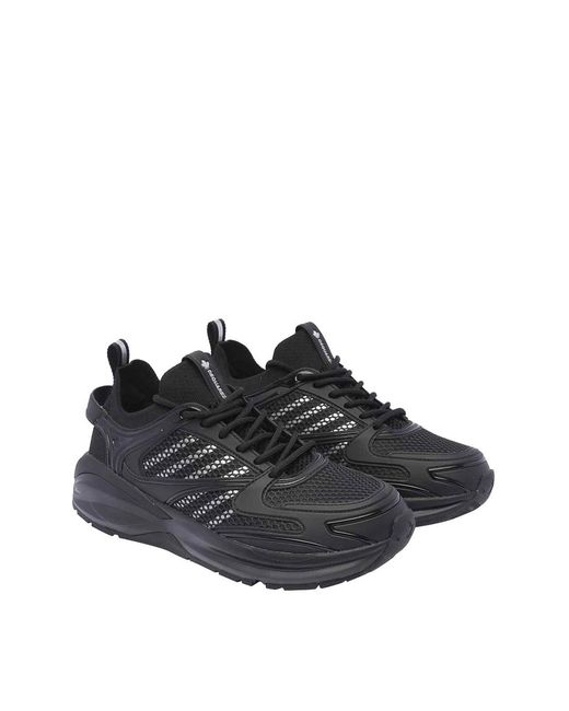 DSquared² Black Dash Logo Lace-Up Sneakers for men
