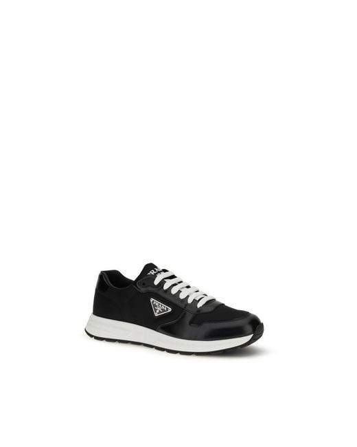 Prada Black Recycled Polyamide Athletic Sneakers for men