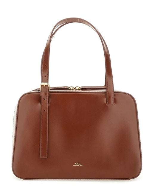 A.P.C. Brown Virginie Box Bag