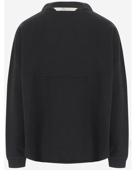 Jacquemus Black Sweatshirt Rond Carré Cotton Sweatshirts for men