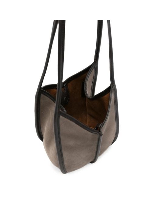 Hereu Gray Tote Bag Suede Calf