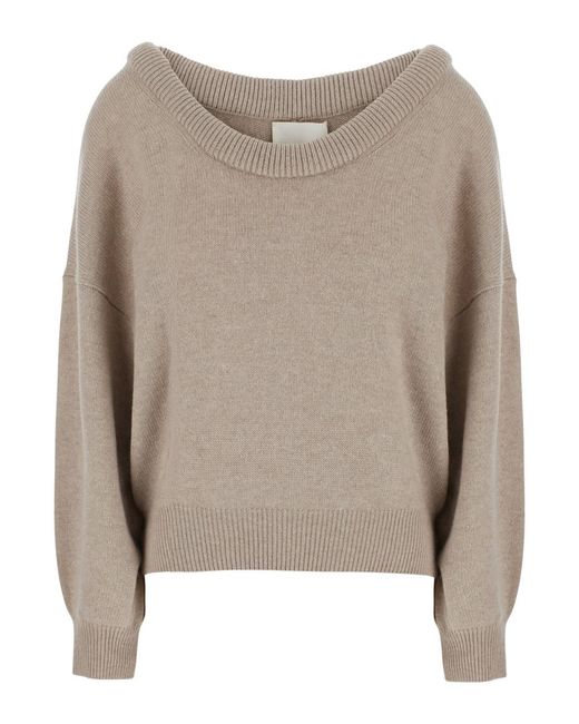Lisa Yang Natural Sweater Doria Cashmere Tops