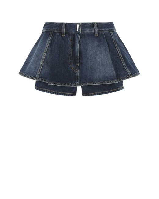 Givenchy Blue Denim Pant-Skirt