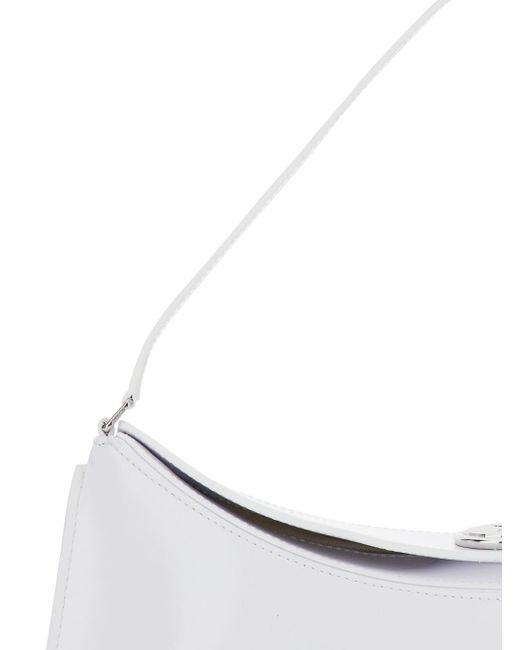 Jacquemus White 'Le Calisso' Shoulder Bag With Engraved Snap Button