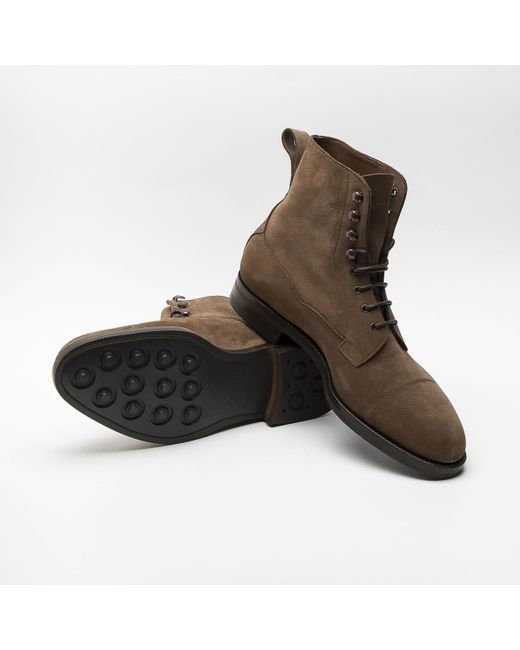 Edward Green Brown Mole Suede Boot for men