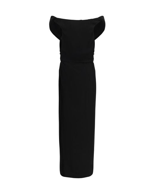 Vivienne Westwood Black Ginnie Amber Draped Long Dress Viscose