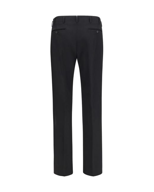 Prada Blue Tailored Trousers Fleece Wool Ovis Aries for men