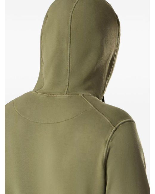 Stone Island Green Hooded Sweatshirt Organic Cotton Sweatshirts for men
