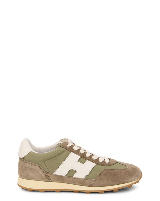 Hogan Green Fitted Sneakers Suede And Fabric Polyamide Trainers