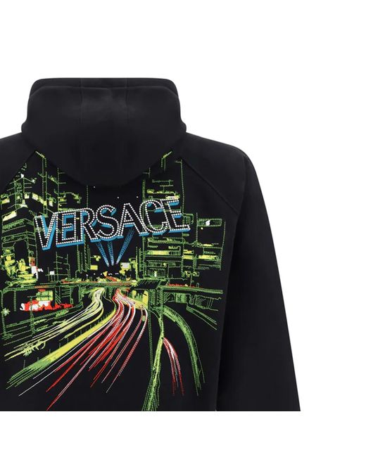 Versace Blue Hooded Sweatshirt for men