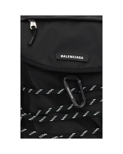 Balenciaga Black Nylon Backpack for men