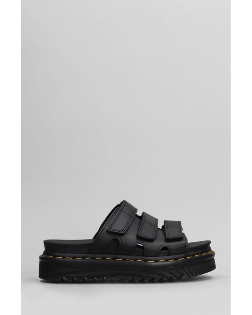 Dr. Martens Black Raine Slide Slipper-Mule