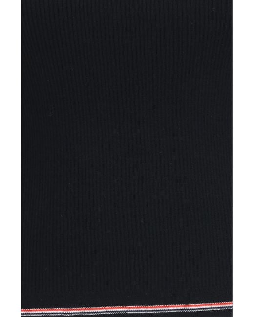 Thom Browne Black Rwb Merino Wool Top Ovis Aries Sweater