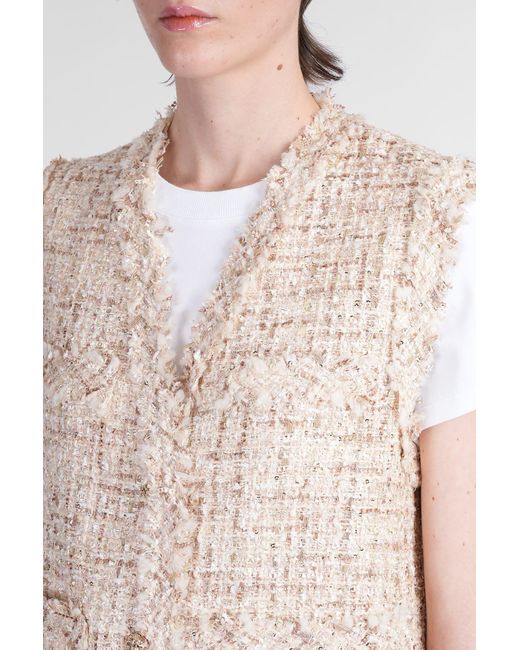 【送料&関税込】IRO Ozya Casual Jacket In Beige Polyester Ozya Casual jacket in beige polyester – Deliberti