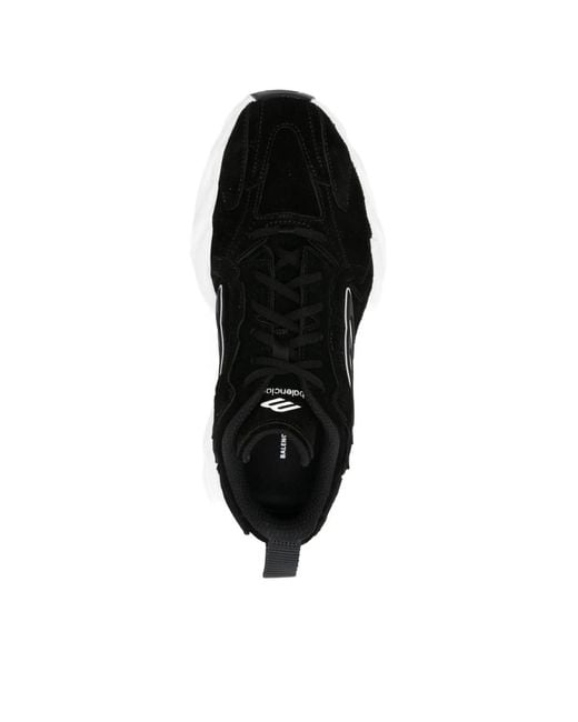 Balenciaga White Monday Suede Logo Sneakers Shoes for men