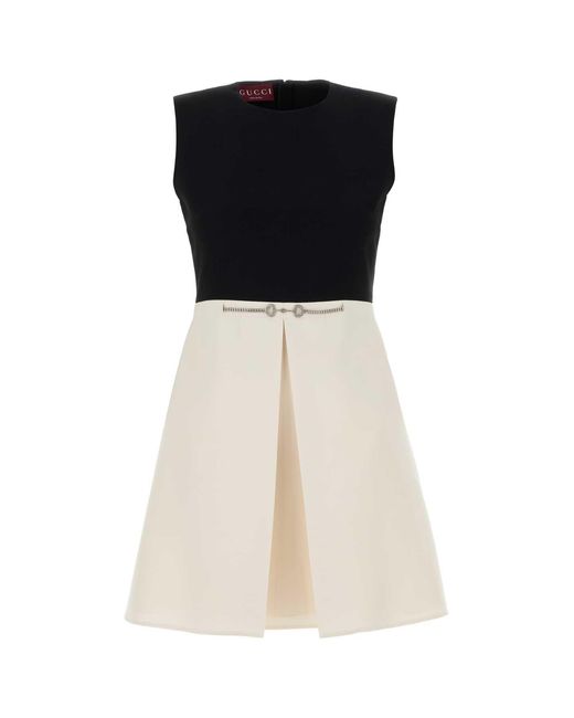 Gucci Women's Black Two-tone Cady Dress