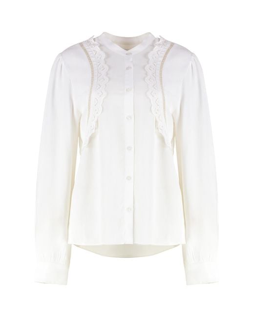 Isabel Marant White Blouse Filippa Viscose Blouses