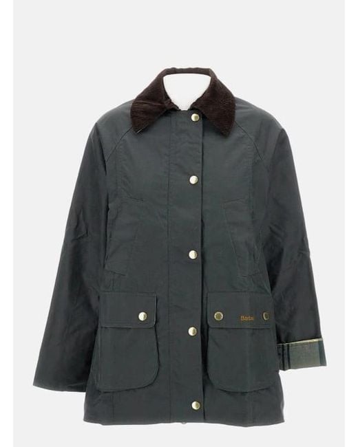 Barbour Black Modern Beadnell Wax Jacket