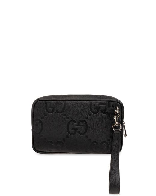Gucci Black Jumbo GG Pouch for men