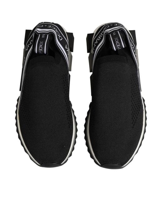 Dolce & Gabbana Black Slip On Sorrento Low Top Sneakers Shoes 05+Pa+Pl+Vi